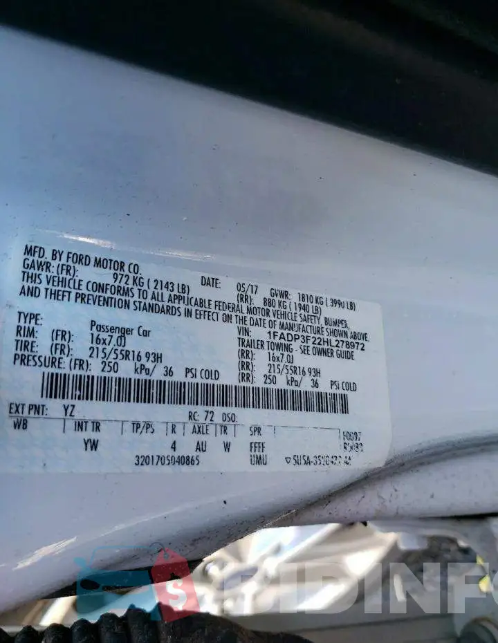 1FADP3F22HL278972 Photo# 12