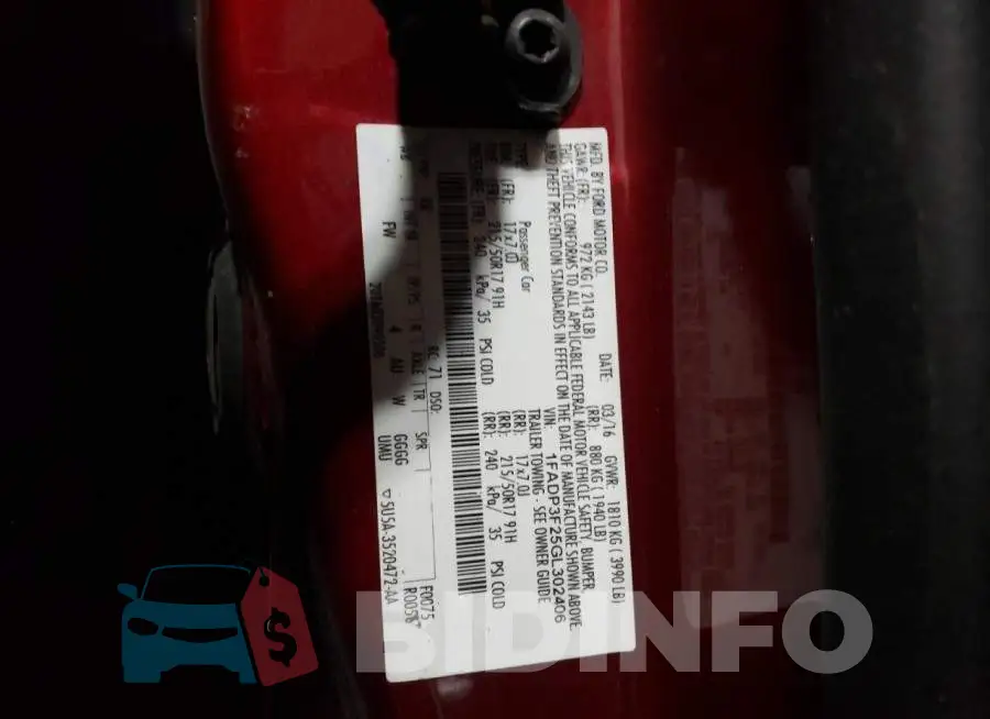 1FADP3F25GL302406 Photo# 12