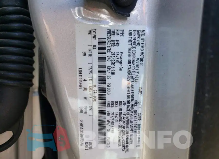 1FADP3K26EL433573 Photo# 10