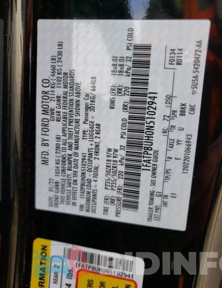 1FATP8UH0N5102941 Photo# 12