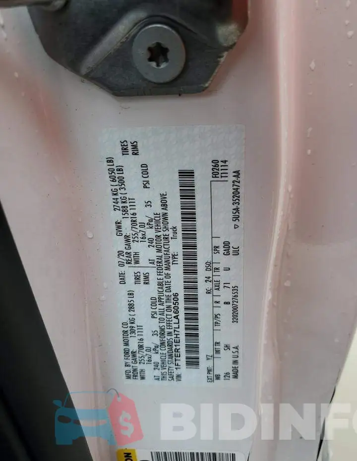 1FTER1EH7LLA60506 Photo# 12