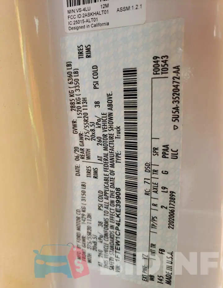1FTEW1CP4LKE39908 Photo# 10