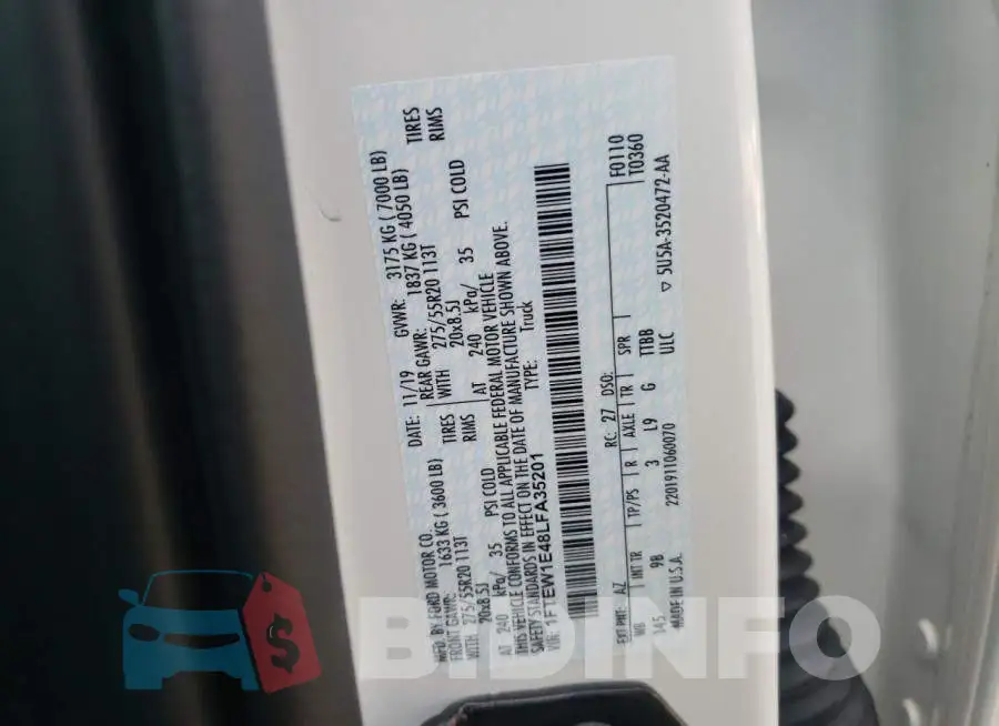 1FTEW1E48LFA35201 Photo# 10