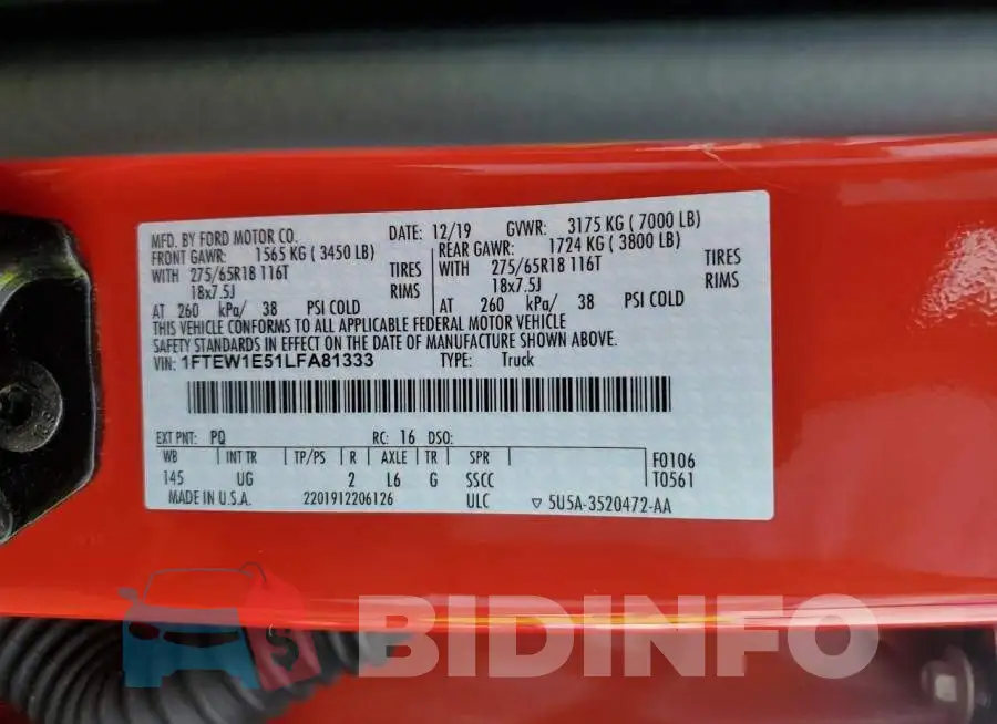 1FTEW1E51LFA81333 Photo# 10