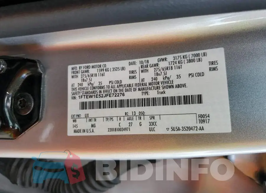 1FTEW1E52JFE72276 Photo# 10