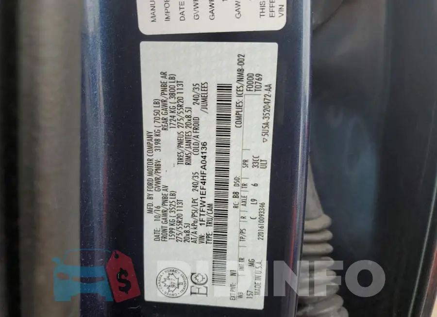1FTFW1EF4HFA04136 Photo# 12