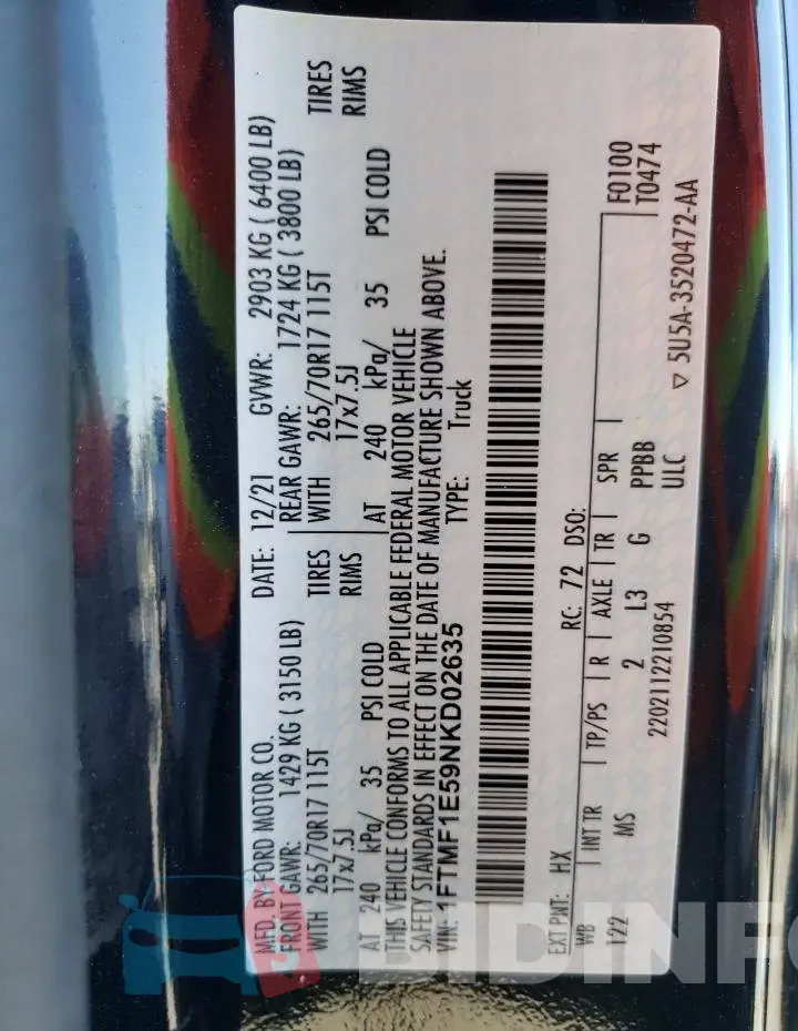 1FTMF1E59NKD02635 Photo# 10