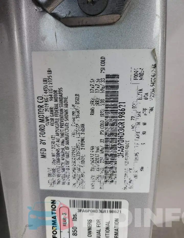 3FA6P0HD3GR198621 Photo# 12