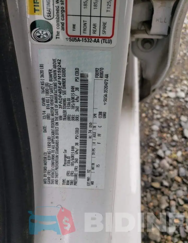 3FADP4BE4FM159242 Photo# 12