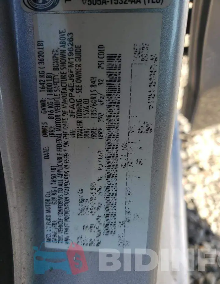 3FADP4EJ9FM196263 Photo# 12