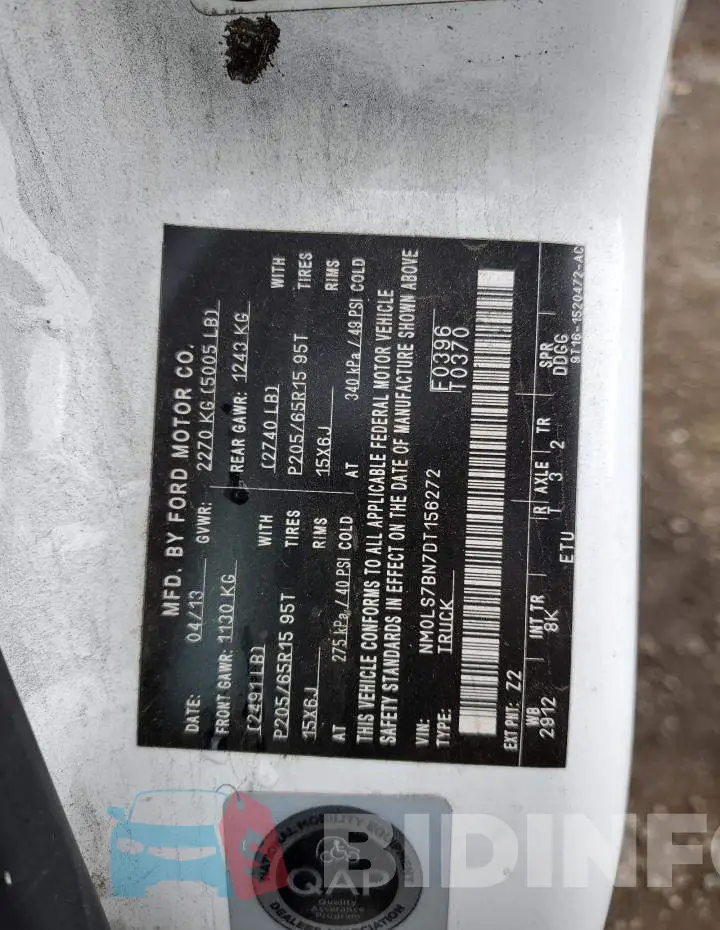 NM0LS7BN7DT156272 Photo# 13