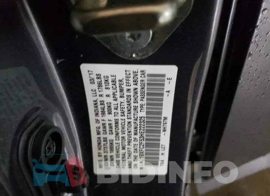 19XFC2F53HE222325 Photo# 10