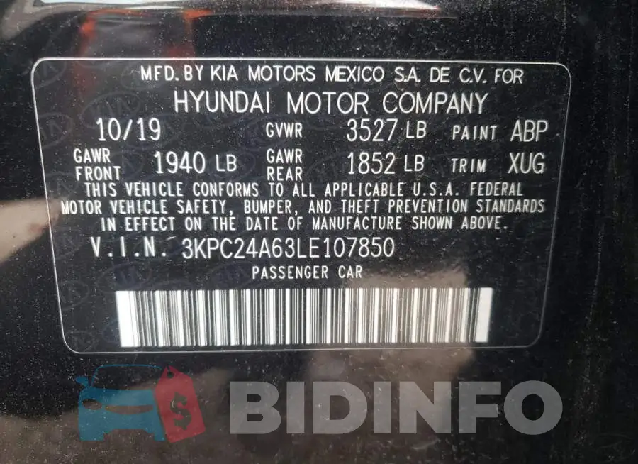 3KPC24A63LE107850 Photo# 10