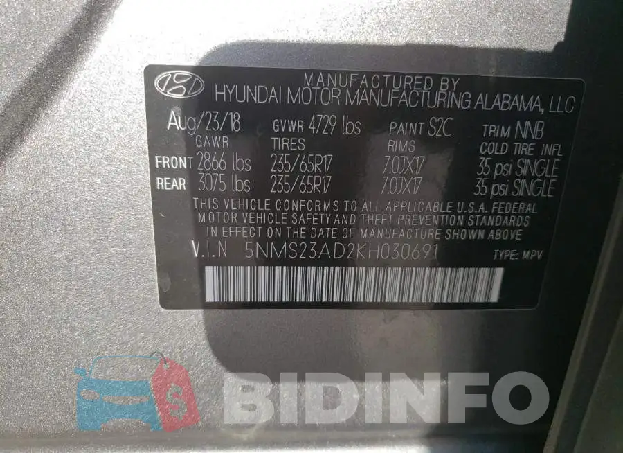 5NMS23AD2KH030691 Photo# 10