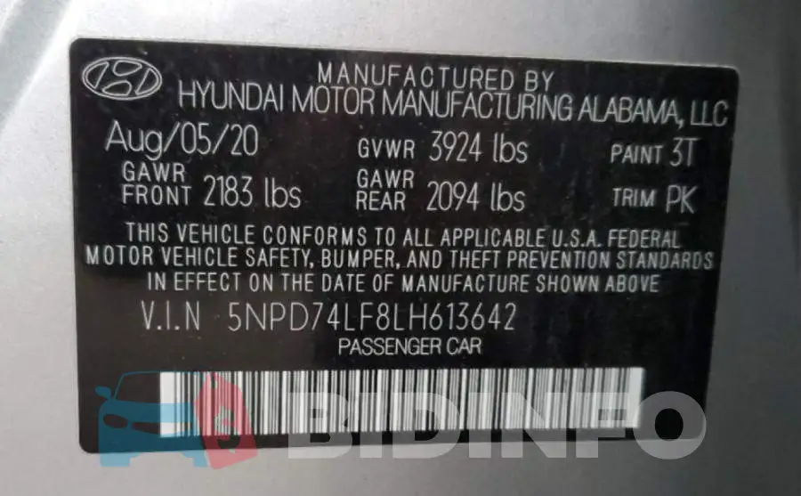 5NPD74LF8LH613642 Photo# 12