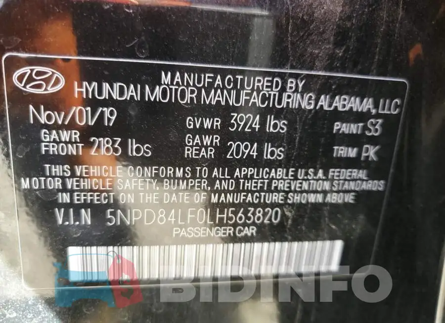 5NPD84LF0LH563820 Photo# 10