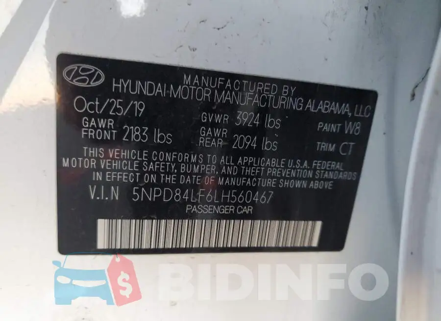 5NPD84LF6LH560467 Photo# 12