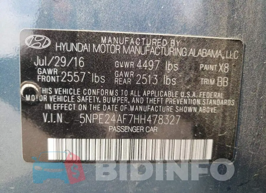 5NPE24AF7HH478327 Photo# 10