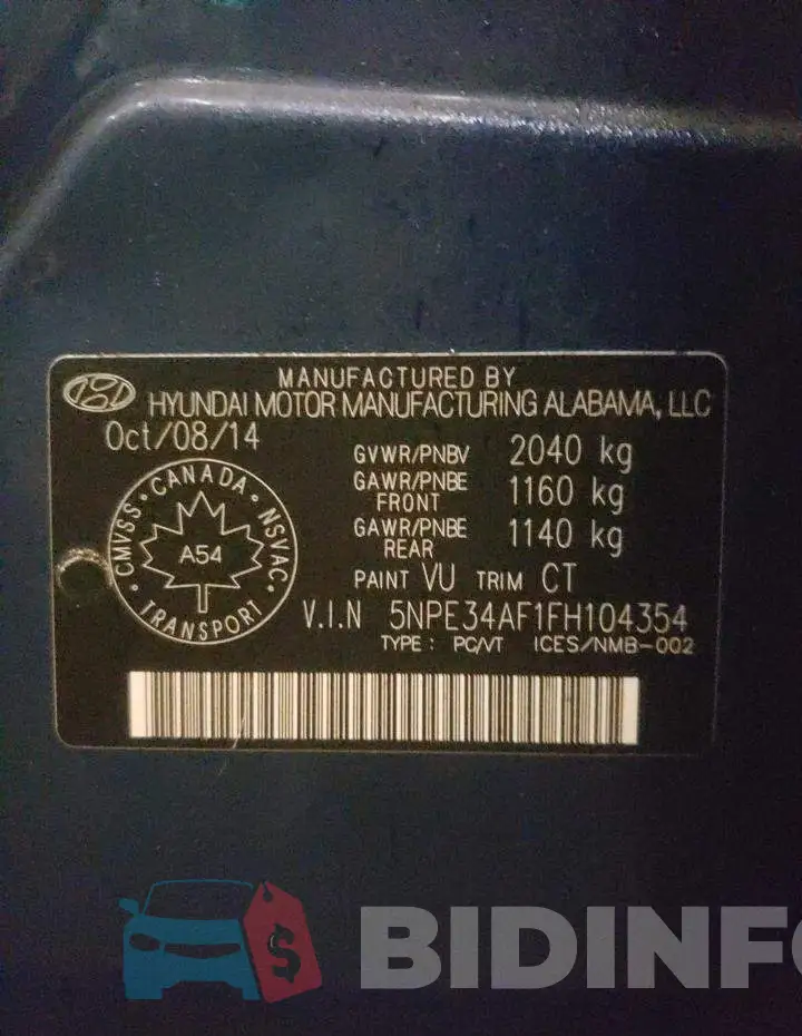 5NPE34AF1FH104354 Photo# 13