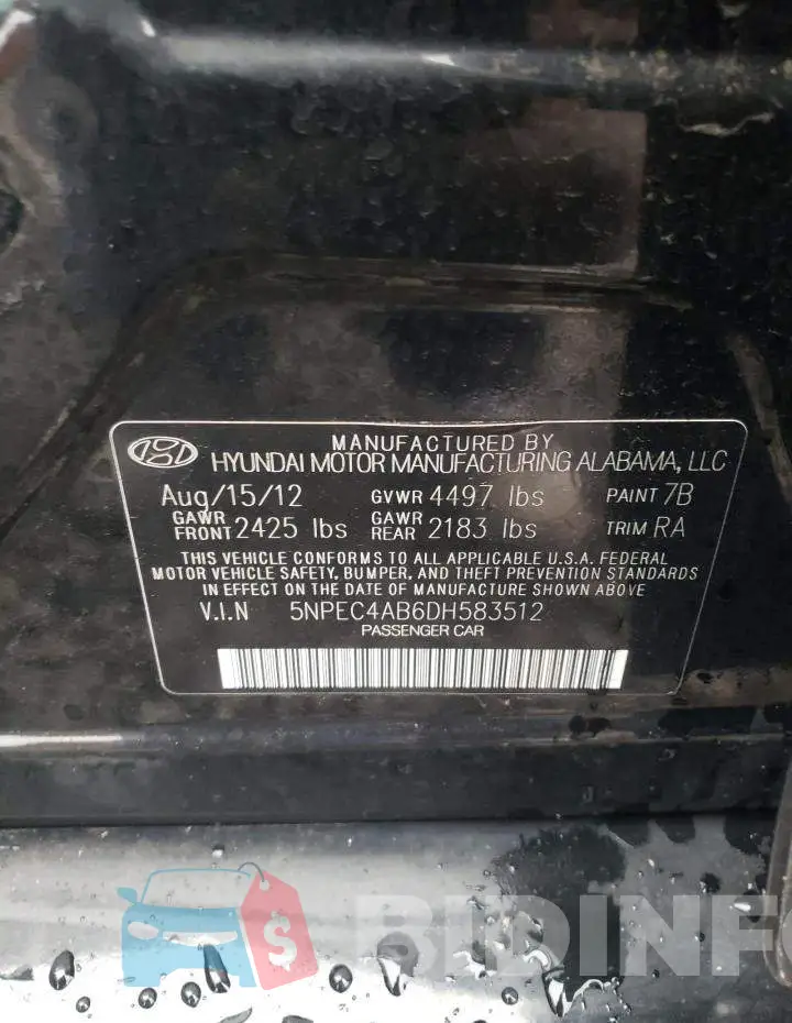5NPEC4AB6DH583512 Photo# 12