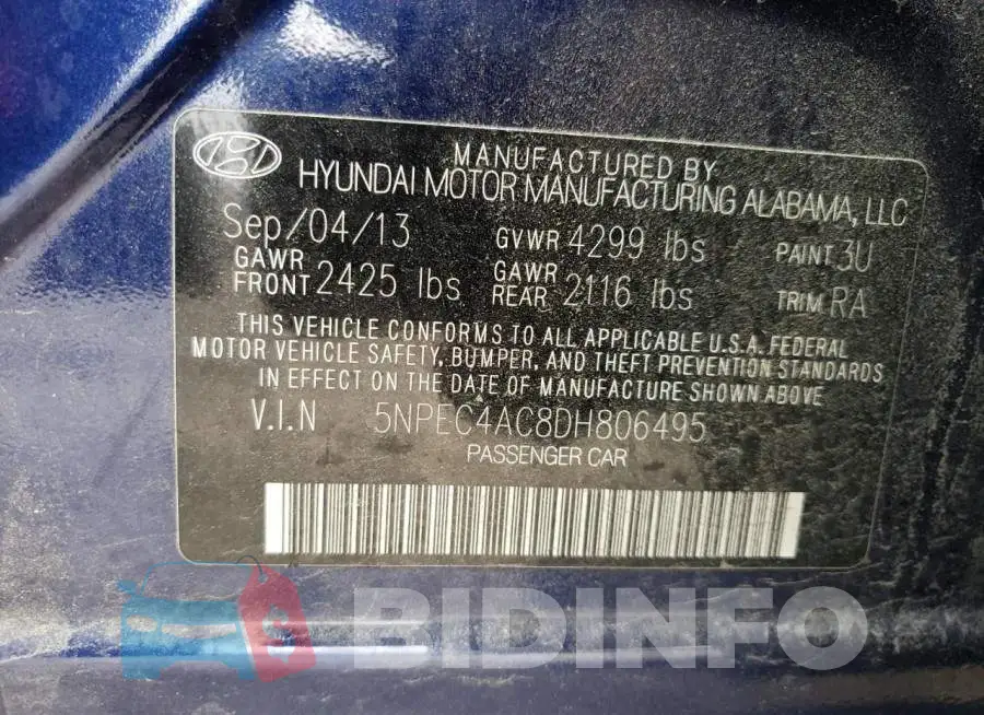 5NPEC4AC8DH806495 Photo# 10
