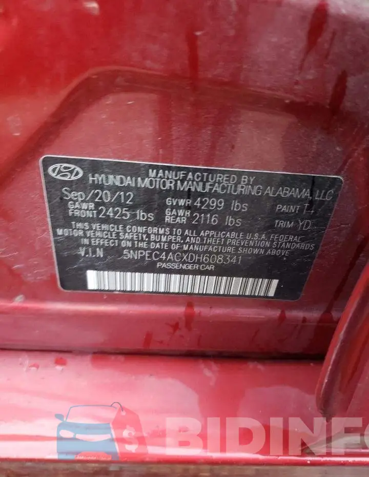 5NPEC4ACXDH608341 Photo# 12