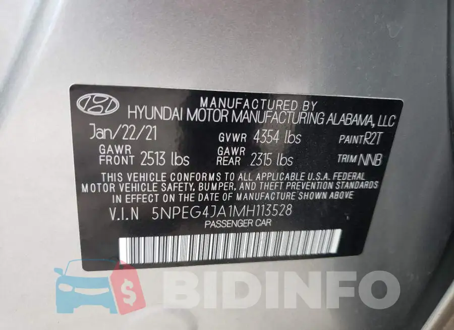 5NPEG4JA1MH113528 Photo# 12