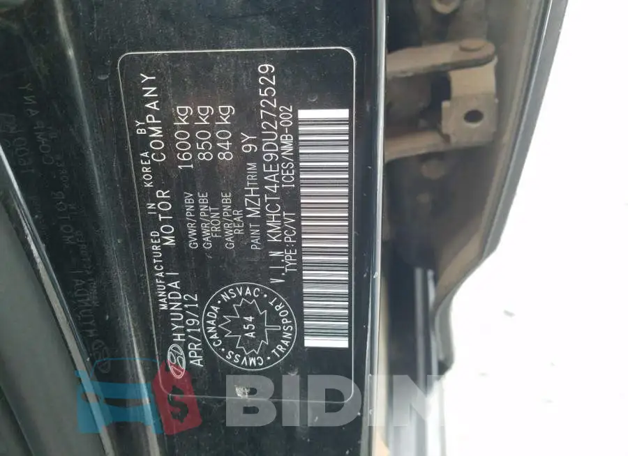 KMHCT4AE9DU272529 Photo# 12
