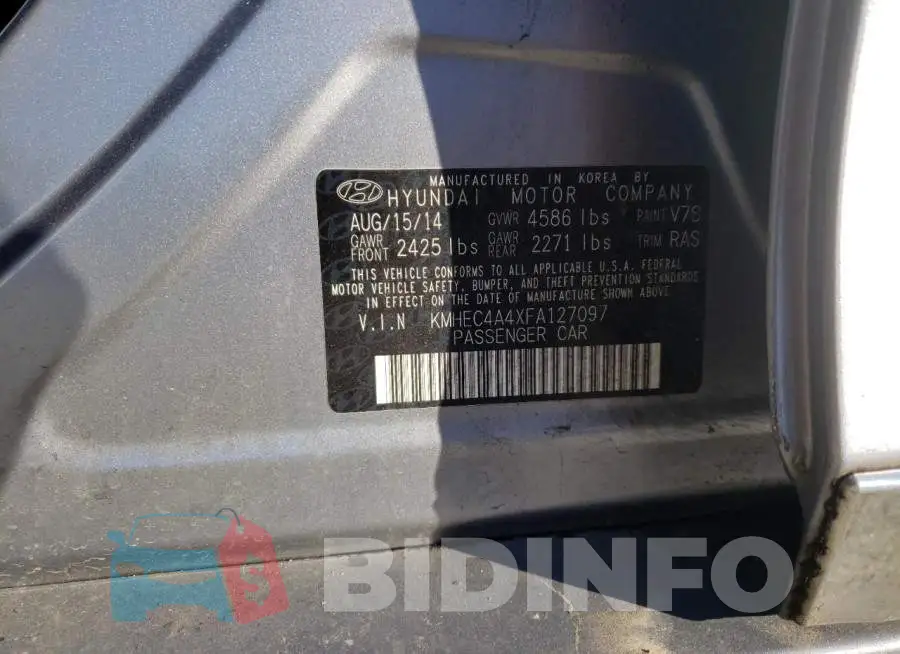 KMHEC4A4XFA127097 Photo# 10