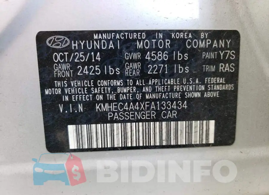 KMHEC4A4XFA133434 Photo# 12