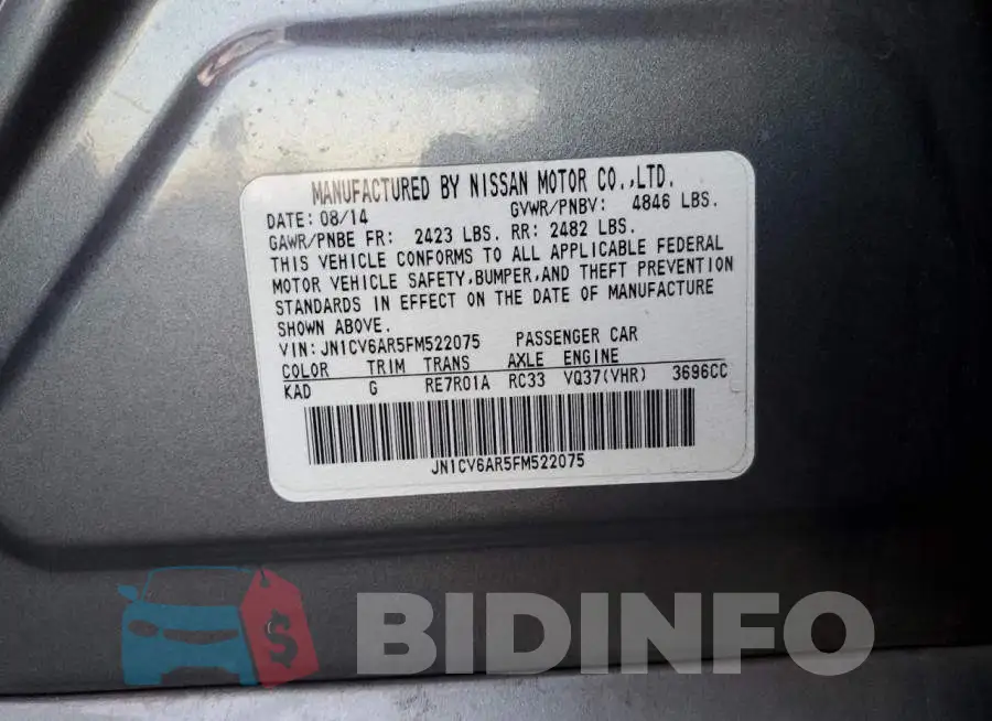JN1CV6AR5FM522075 Photo# 12