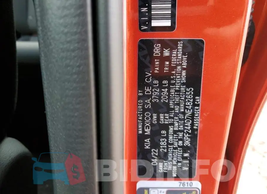3KPF24AD7NE482655 Photo# 10