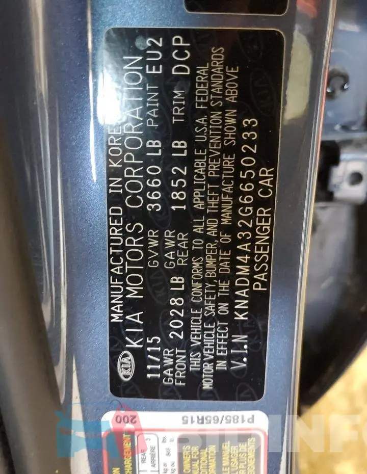 KNADM4A32G6650233 Photo# 12