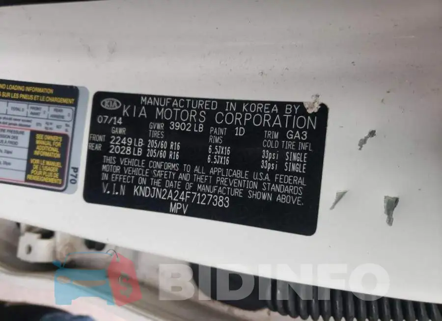 KNDJN2A24F7127383 Photo# 12