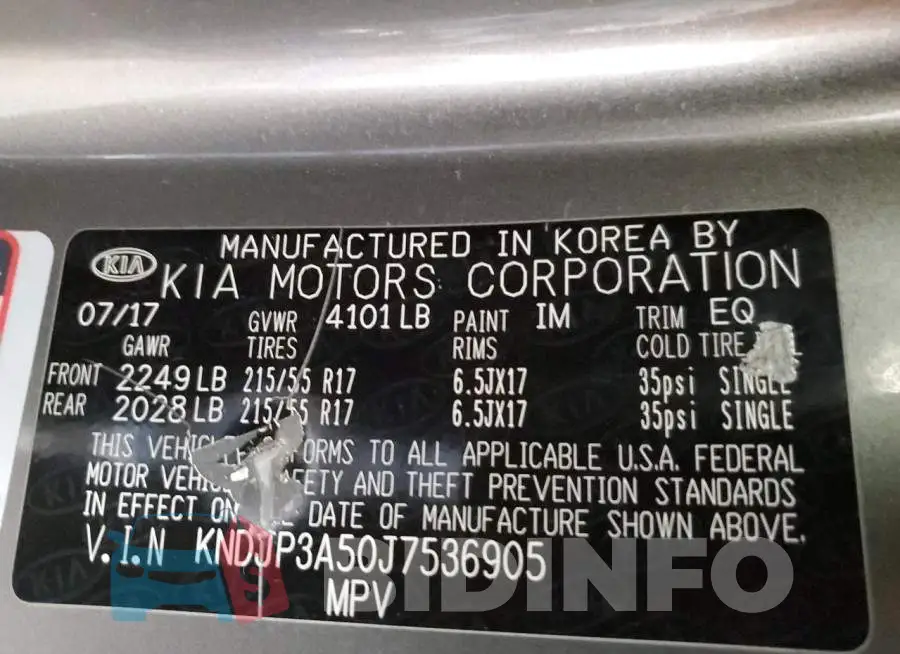 KNDJP3A50J7536905 Photo# 10