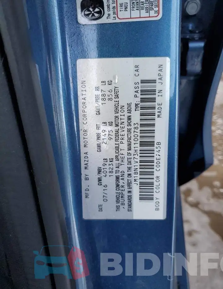 JM1BN1V73H1100783 Photo# 12