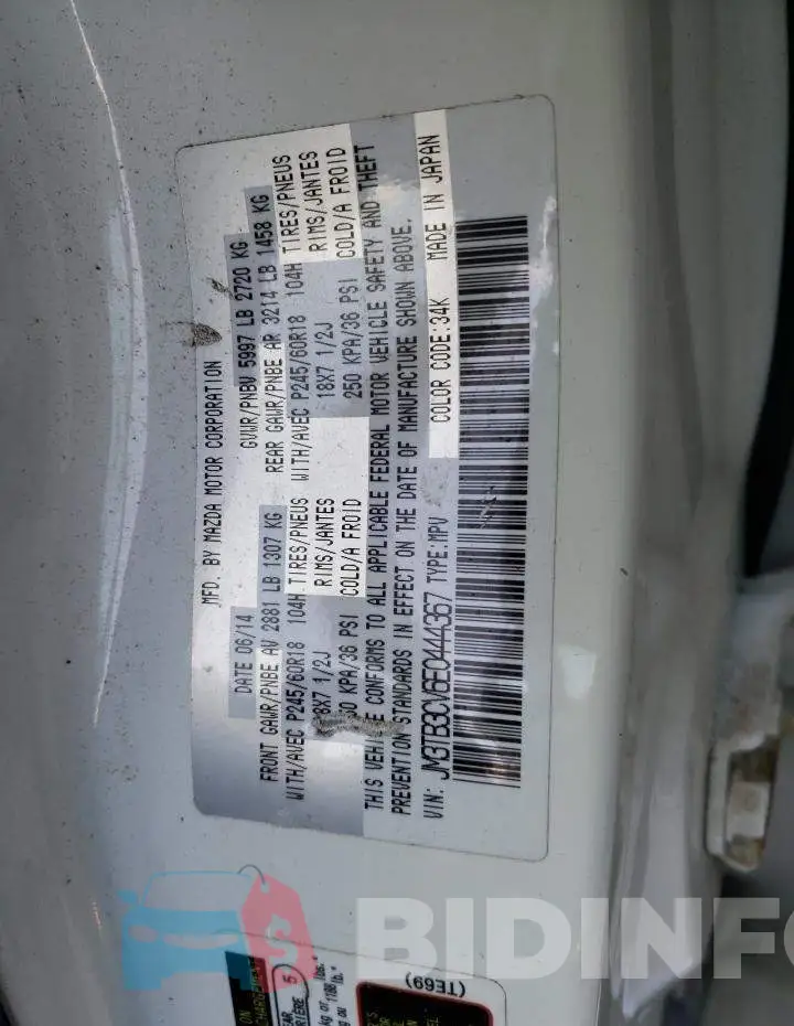 JM3TB3CV6E0444367 Photo# 13