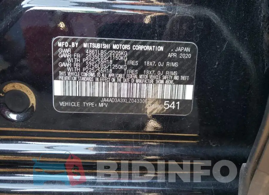 JA4AD3A3XLZ043306 Photo# 14