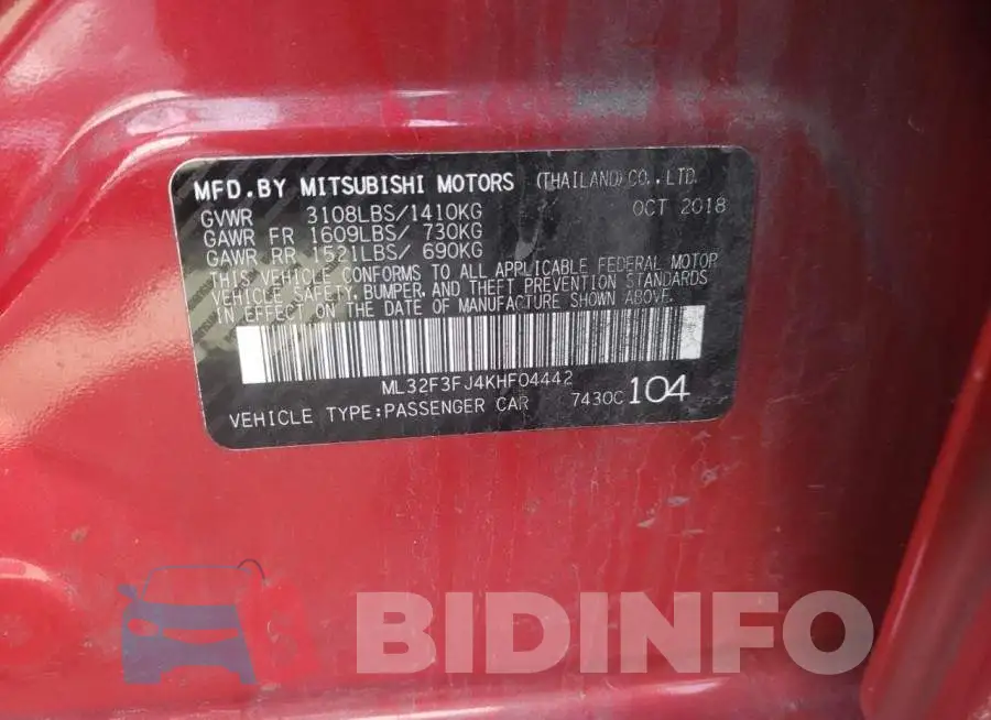 ML32F3FJ4KHF04442 Photo# 12