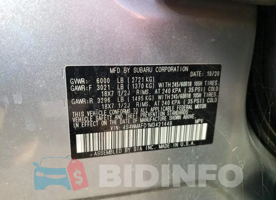 4S4WMAFD1M3421448 Photo# 12