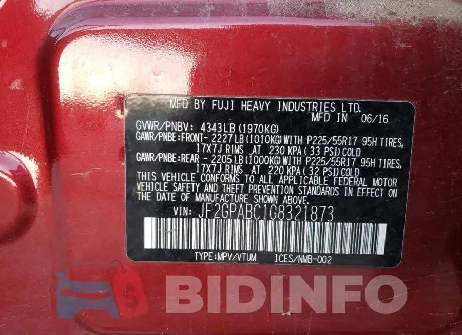 JF2GPABC1G8321873 Photo# 12