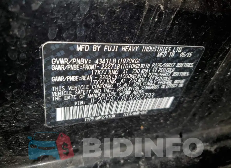 JF2GPACC8F8282793 Photo# 12