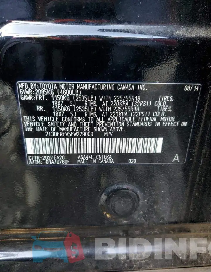2T3DFREV5EW229009 Photo# 14
