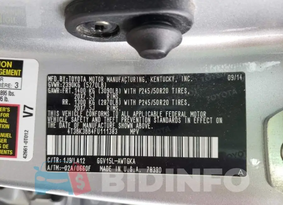 4T3BK3BB4FU111383 Photo# 13