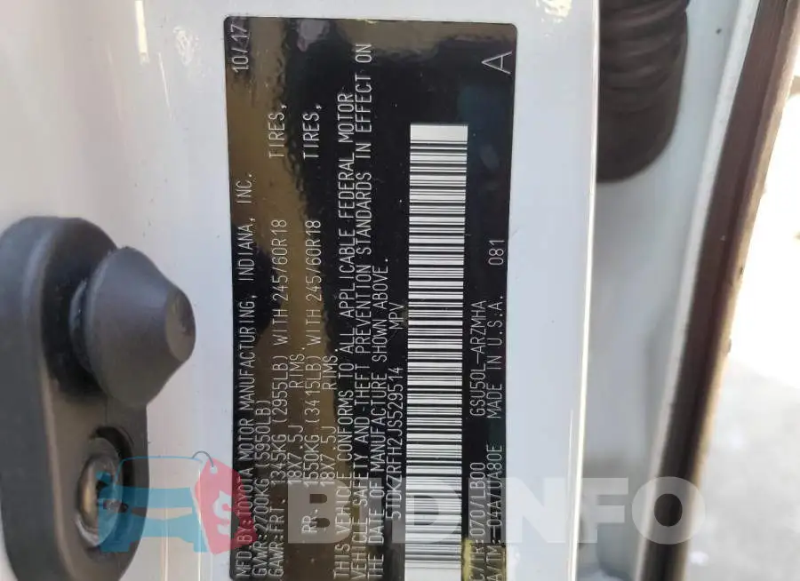 5TDKZRFH2JS529514 Photo# 10