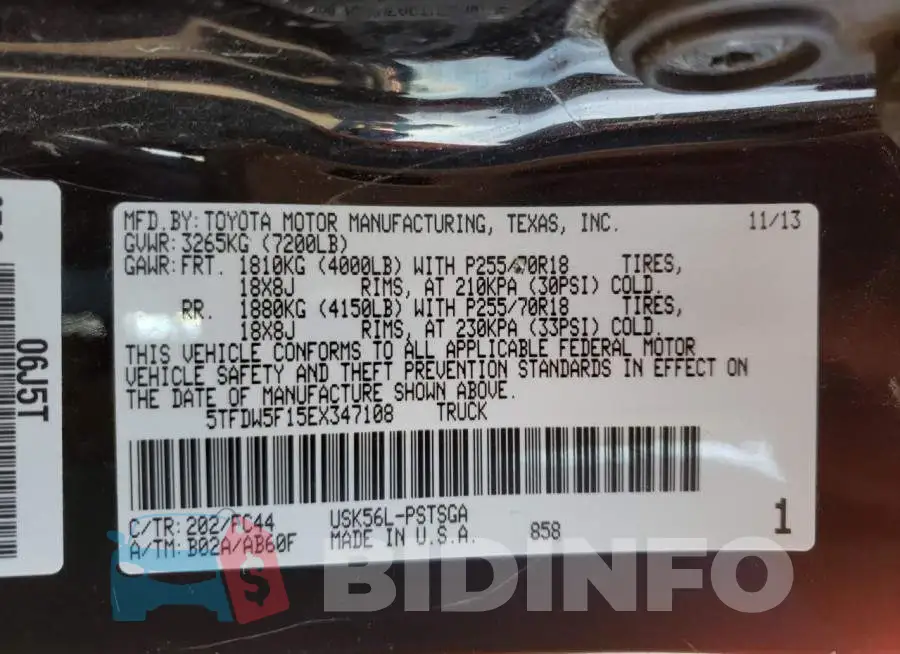 5TFDW5F15EX347108 Photo# 10