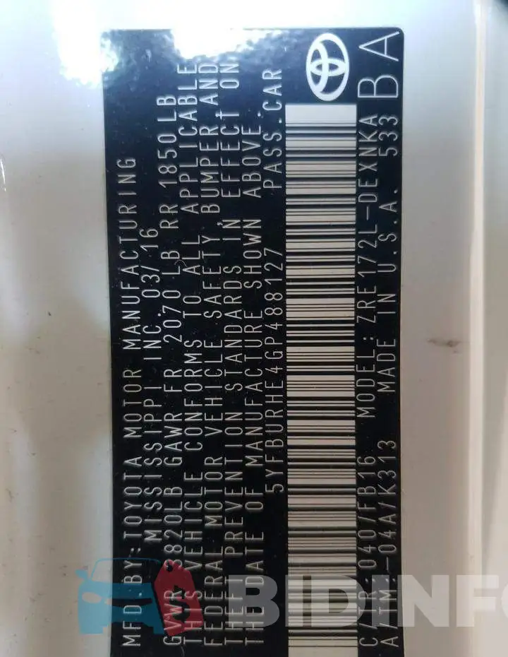 5YFBURHE4GP488127 Photo# 10