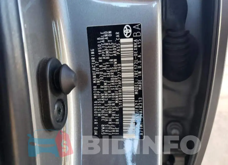 5YFBURHE7HP727168 Photo# 10