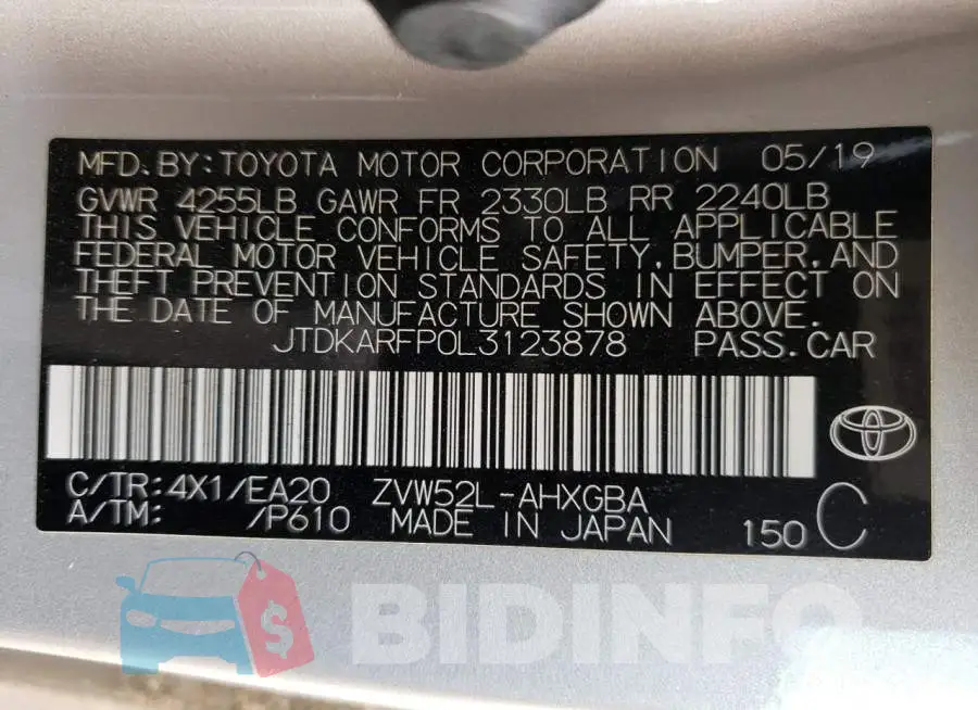 JTDKARFP0L3123878 Photo# 13