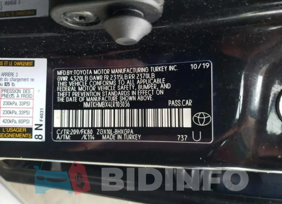 NMTKHMBX4LR103036 Photo# 10